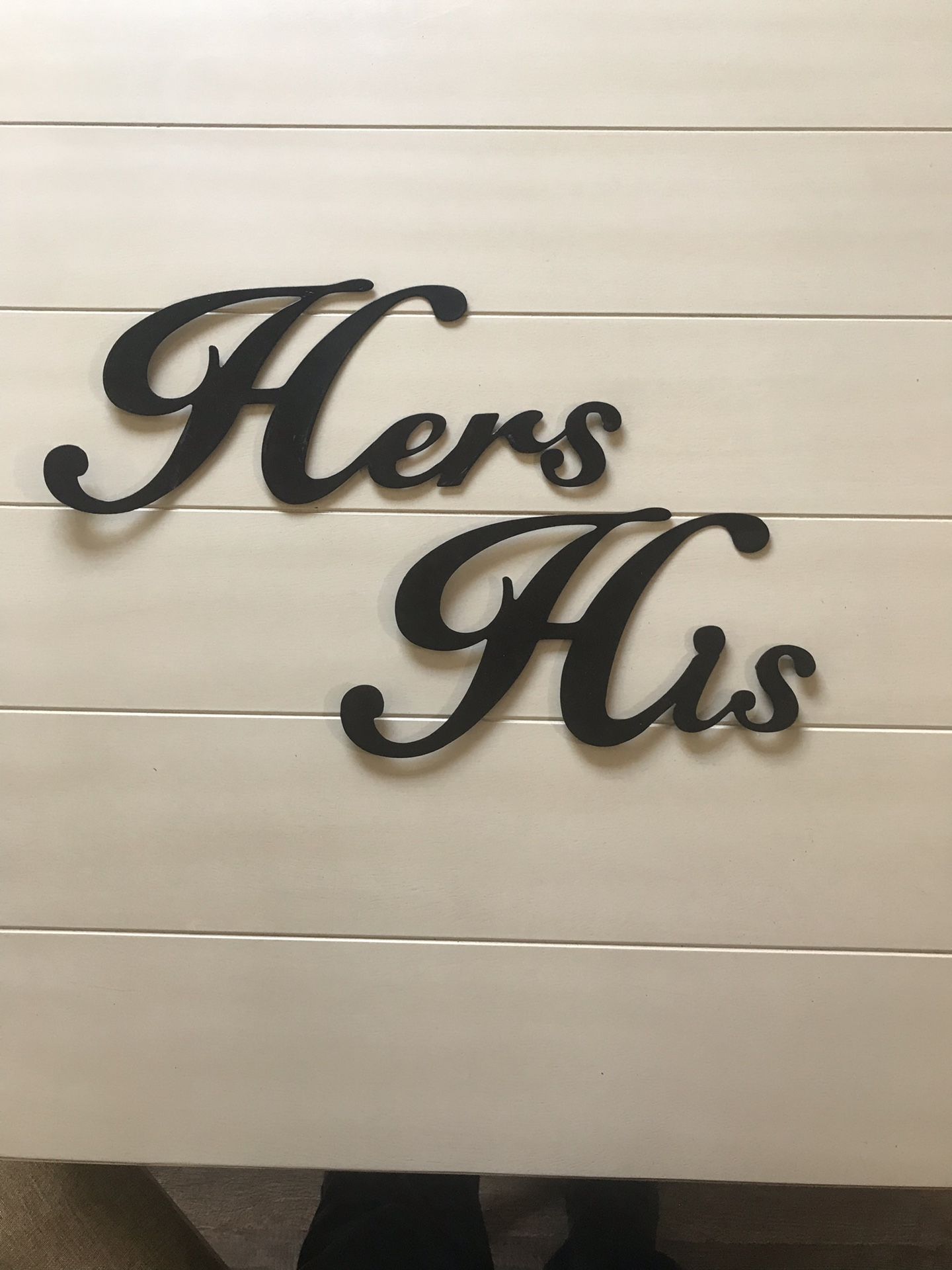 Hers and His metal signs
