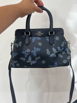 Coach Handbag with Butterfly Floral Print