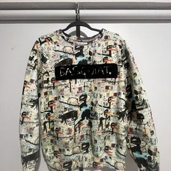 Vintage Basquiat x Eleven Paris All-Over Print Crewneck Sweatshirt Men’s XL - Excellent Condition