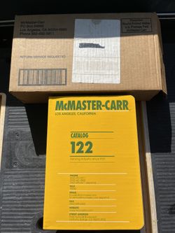 McMaster-Carr Catalog No. 122 - NEW Condition 