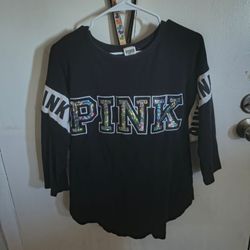 Victoria's Secret PINK Sequin Long Sleeve Top