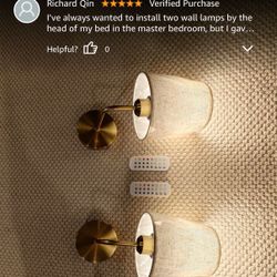 Wall Sconce Set of 2 Rechargeable Wireless Dimmable Wall Light with RGB, Flash Mode, Remote Timer lamp   New sealed packages Pick up Aldine and broadw