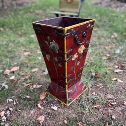 Red Flower Vase
