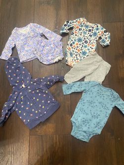 Lot of 6 Girls Shirts And Pants Size 3 months by Carters #6