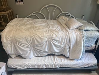 Twin bed frame and trundle bed