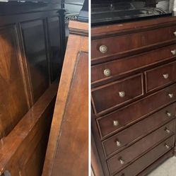 Solid Wood Queen Four Piece Bed Set