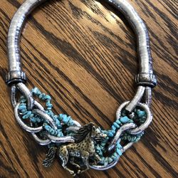 Silver/turquoise  Unique Beautiful Necklace 26