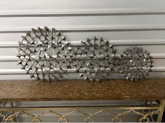 3 Piece Geometric Metal Wall Art Set