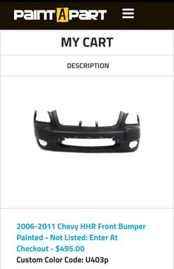 HHR BUMPER COVER