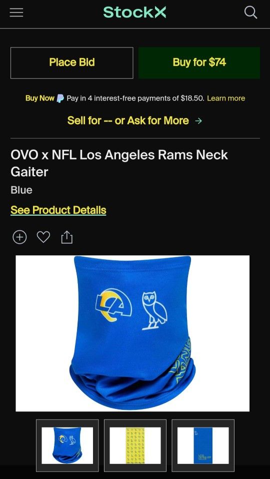NFL LA RAMS x OVO Drake Collab