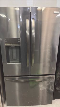 Black stainless French door