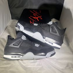 Jordan 4 Black Canvas  Size 12 👟 Clean 🧼   