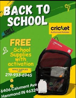 Hammond Cricket Wireless Back to School Free Backpacks & Nacho's with Any Activation