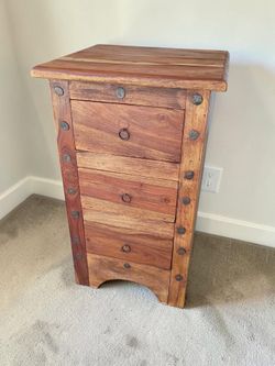 Unique rustic solid wood accent cabinet with loads of character.-#1147