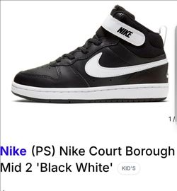 Nike Borough mid 2 black and white size 12.5c