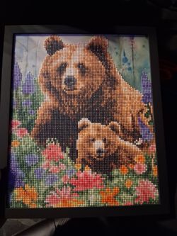 Bear diamon art