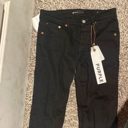 Purple Brand Jeans All Black, Size 28 Mens