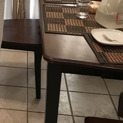 Solid Wood Dining Table With 4 Matching Chairs