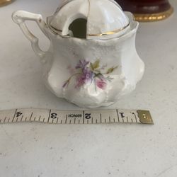 Vintage Sugar Bowl Small lidded porcelain cup Made in Germany