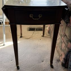 Cherry drop leaf side table