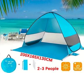 Pop Up Beach Tent Portable Sun Shade Shelter Outdoor Camping Fishing Canopy Blue/Green, Camping Accessories, Acrylic Fabric Material, Fishing