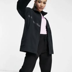 $140 Womens Size S Nike Tech Fleece Oversized Black Jacket CW4296-010 Small