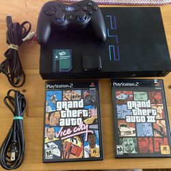 Sony Playstation 2 Fat Grand Theft Auto Console Bundle for Sale