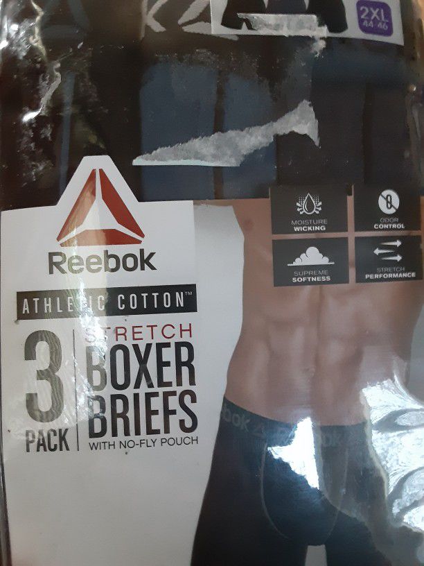 Reebok Mens Boxer Briefs 3 In A Pack Size 2xl ( Brand New)