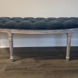 Fabric Semi-Circle Bench