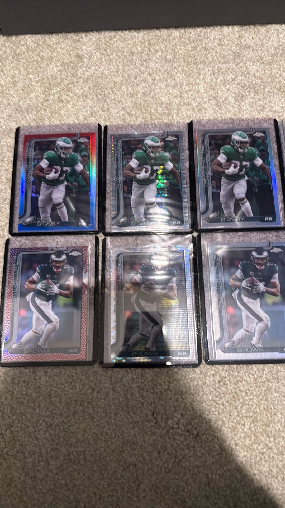 Eagles lot Topps chrome Prizm & Select