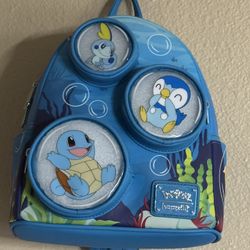 Loungefly Pokemon Squirtle Water Type Bubbles Mini Backpack