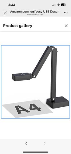 USB Document Camera, 8MP 2448P Doc Cam with Auto Focus, A3 Overhead Book Scanner, LED Light, Foldable Classroom Document Camera for Teachers, Zoom, Ma
