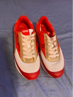 Puma Running Sneakers - Orange/Gold/White - Women’s Size
