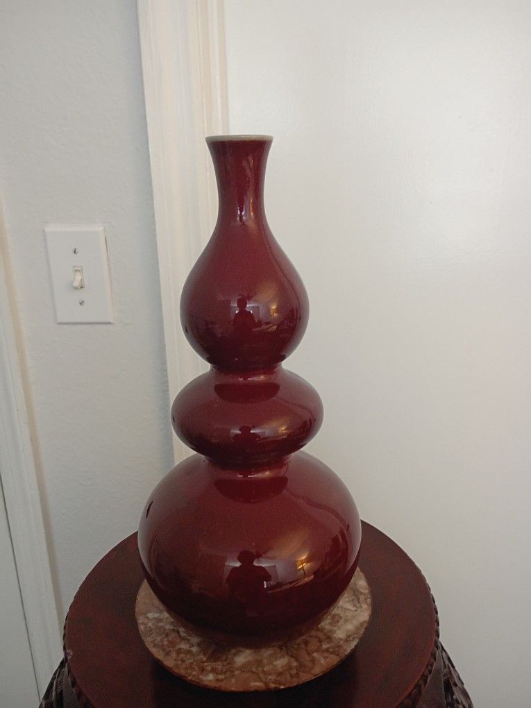 Sang De Boeuf Red Ox Blood Triple Gourd Vase