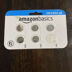 Amazon Basics 5-Pack 3 Volt CR1632 Lithium Coin Cell Battery, Long Lasting Lithium Power