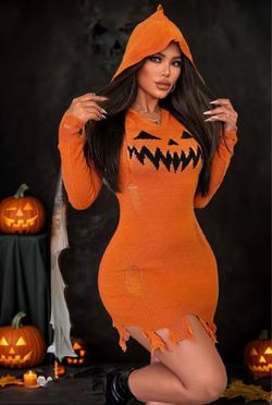 CUTE JACK O LANTERN COSTUME SIZE SMALL