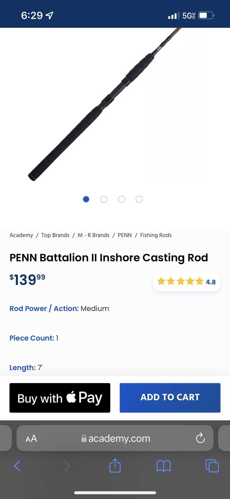 Penn Battalion Spinning Rod