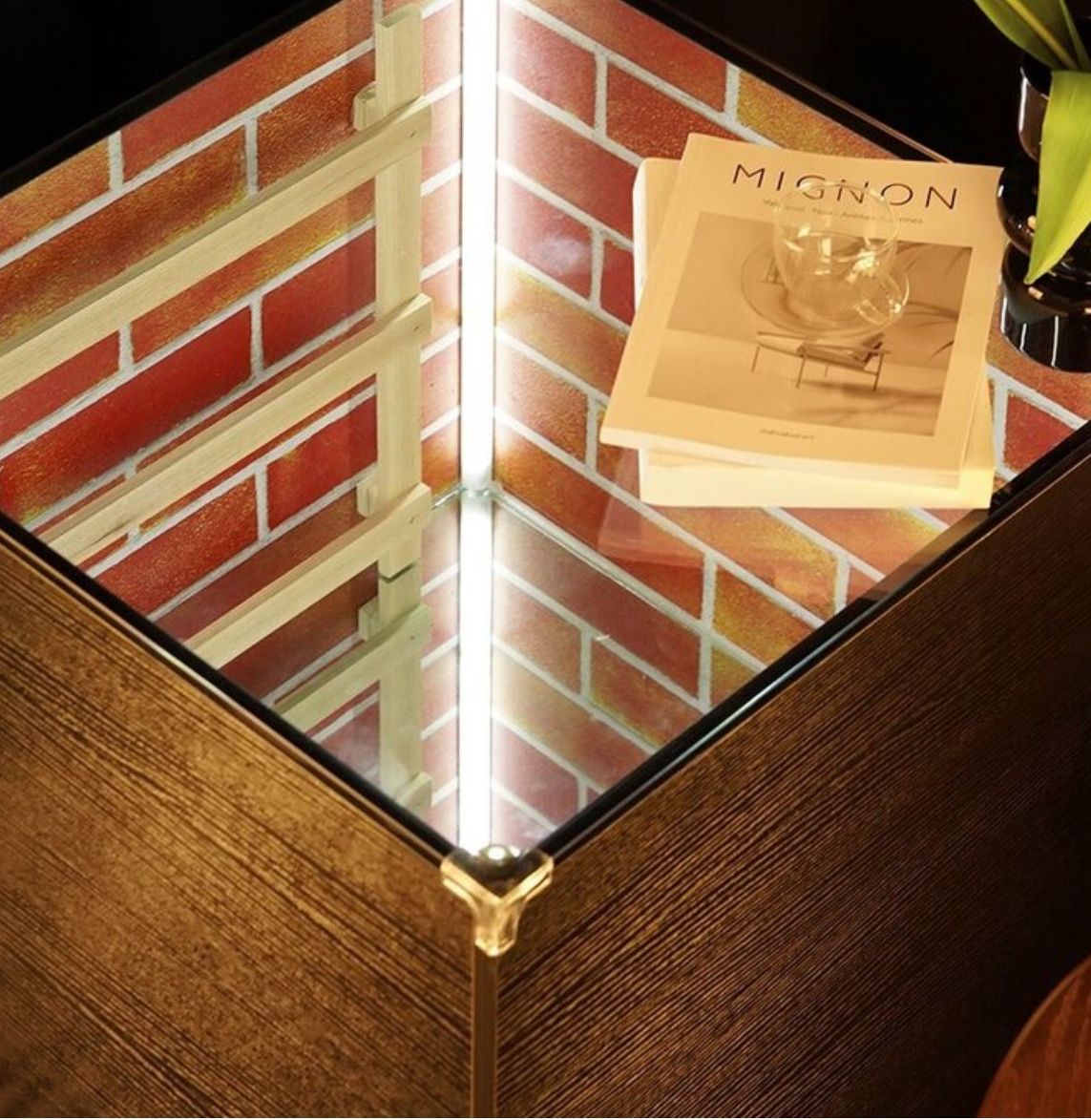 Solid Wood Infinity Mirror Table