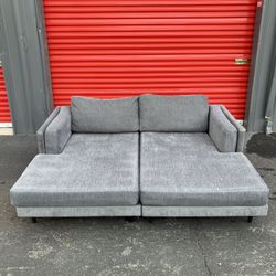 Gray Double Chaise Sofa 