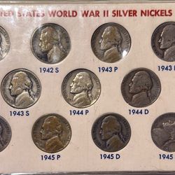 UNITED STATES WWII SILVER NICKELS