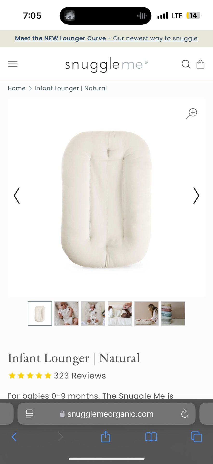 Snuggle Me Organic Lounger