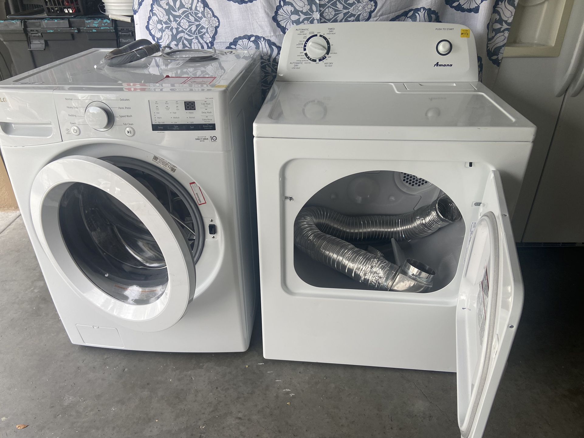 Used LG Washer and Amana Dryer Set