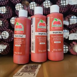 48 Bottles Crafters Paint Bright Red