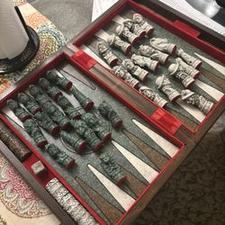 Vintage Aztecs Folding Chess Board