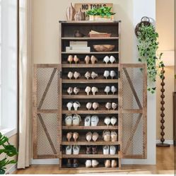 Farmhouse Shoe Cabinet