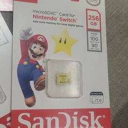 NINTENDO SWITCH 256GB SAN DISK OFFICIAL MICRO SD CARD BRAND NEW FACTORY SEALED 