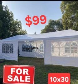 10' x 30' Canopy Party Tent Wedding Canopy Gazebo Wedding Tent Pavilion w/8 Side Walls