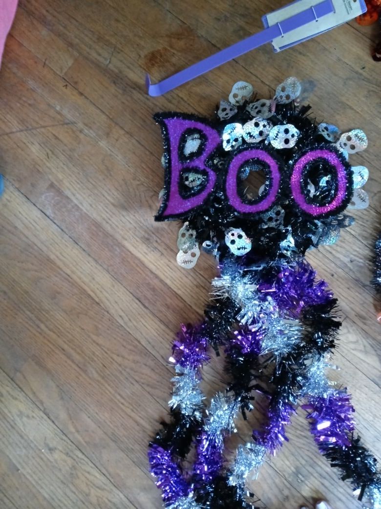 Purple Halloween Wreath