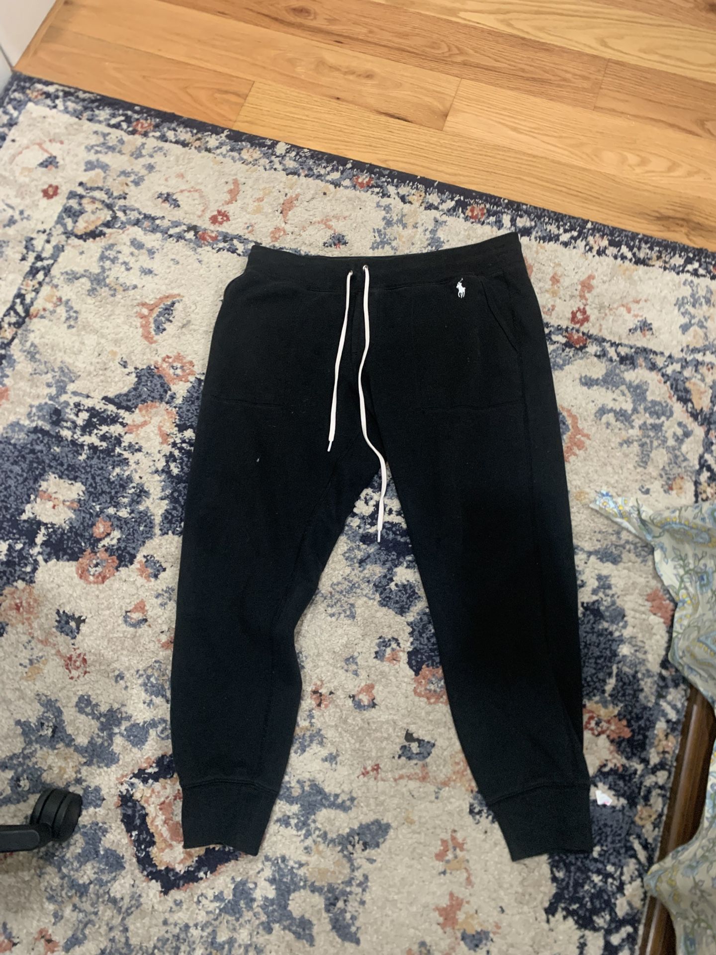 Men’s Black Polo Sweatpants Size LARGE