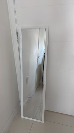 Full Length Mirror White Frame – Good Condition